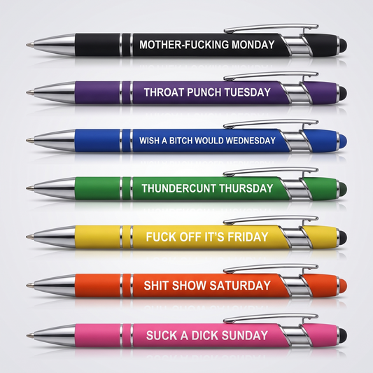 Funny Sarcastic Ballpoint + Stylus Pen (Black Ink)